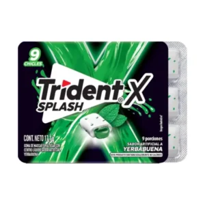 Trident X Splash žvakaće gume sa ukusom nane, 9 kom.