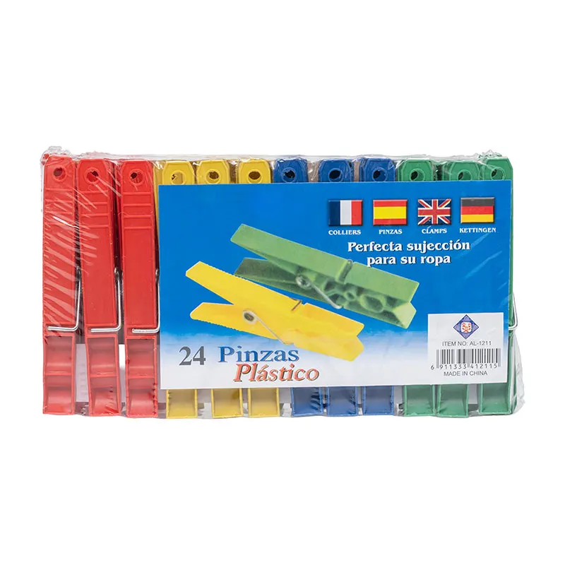 Set od 24 XL izdržljive plastične štipaljke za veš
